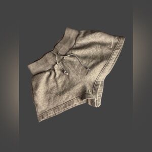 Nike Gray Ribbed Collar Terry Pullover Sweatshirt